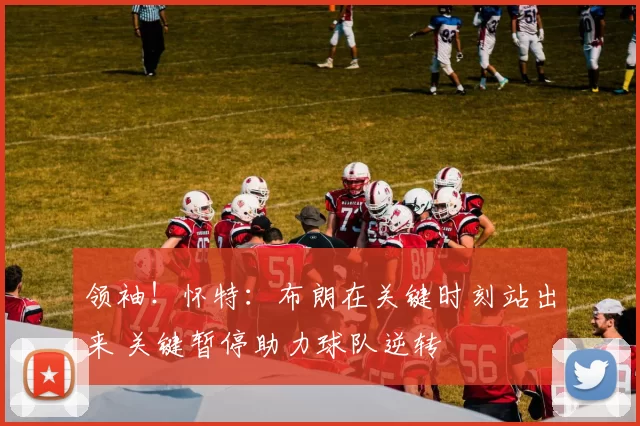 领袖！怀特：布朗在关键时刻站出来 关键暂停助力球队逆转